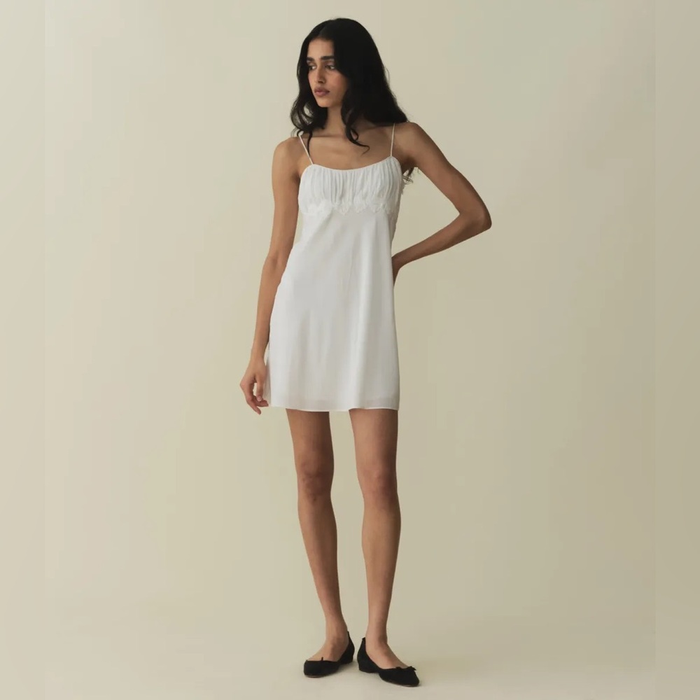 NWT Doen yellow silk Fleurie mini dress in goldenrod - Picture 9 of 9